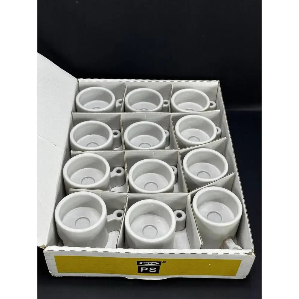 Vintage 1990s IKEA Värmeljushållare Interlocking Ceramic Candle Holders In Box